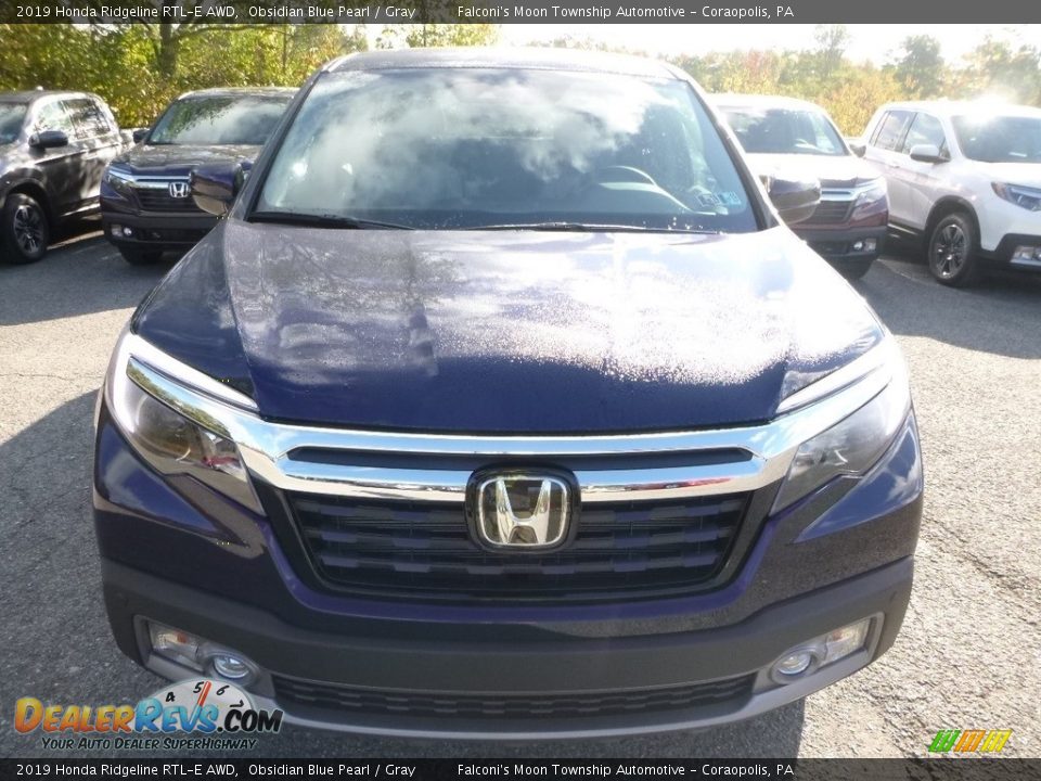 2019 Honda Ridgeline RTL-E AWD Obsidian Blue Pearl / Gray Photo #6