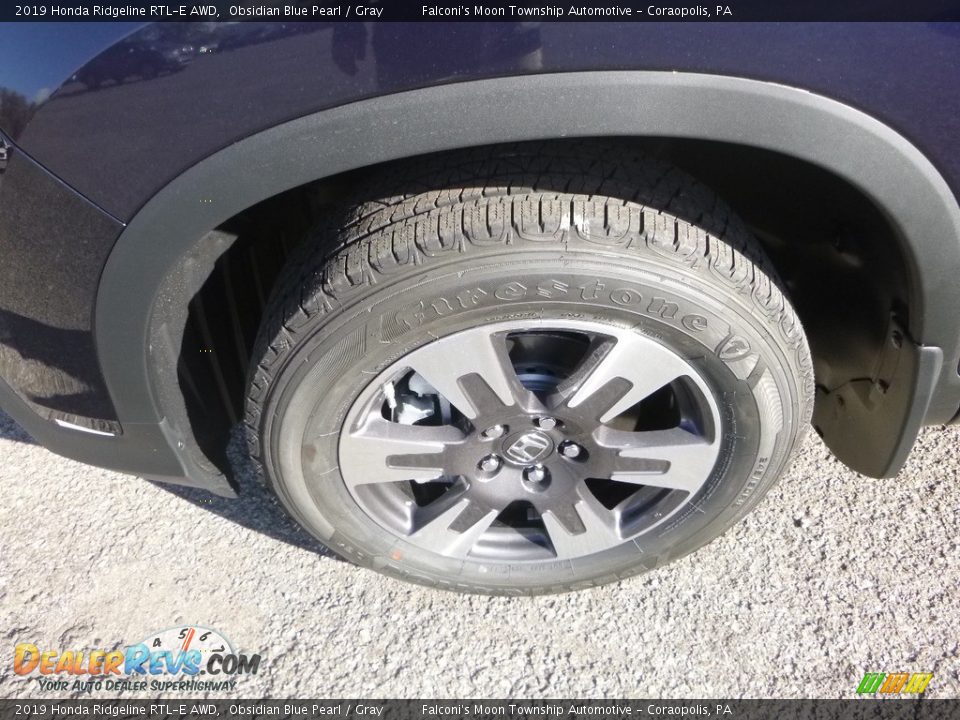 2019 Honda Ridgeline RTL-E AWD Obsidian Blue Pearl / Gray Photo #7