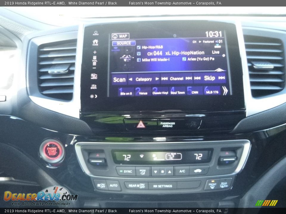 2019 Honda Ridgeline RTL-E AWD White Diamond Pearl / Black Photo #13
