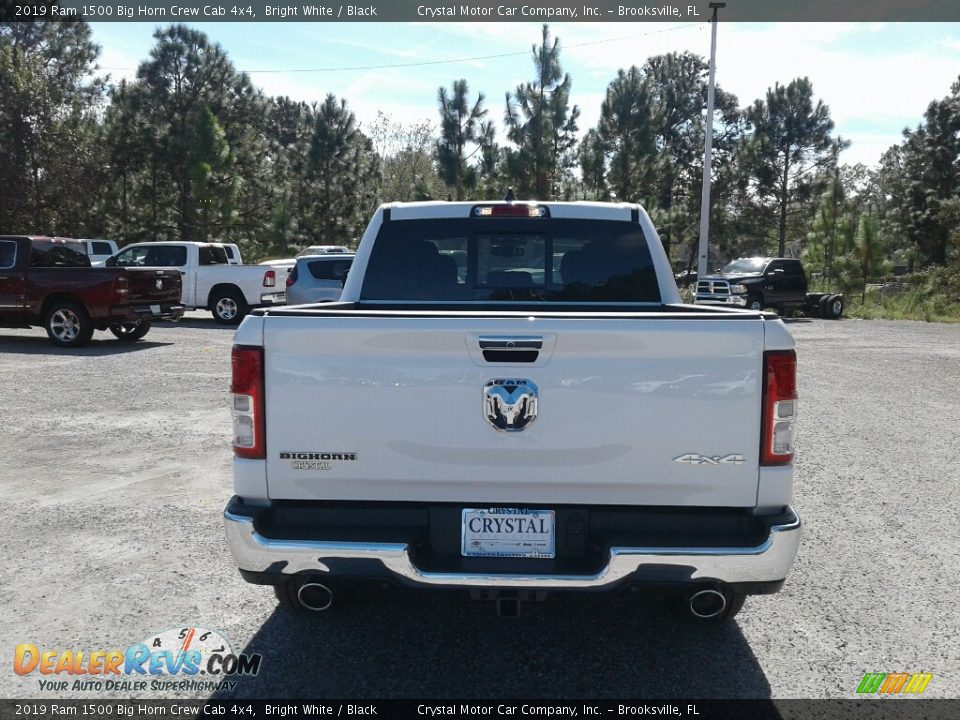 2019 Ram 1500 Big Horn Crew Cab 4x4 Bright White / Black Photo #4
