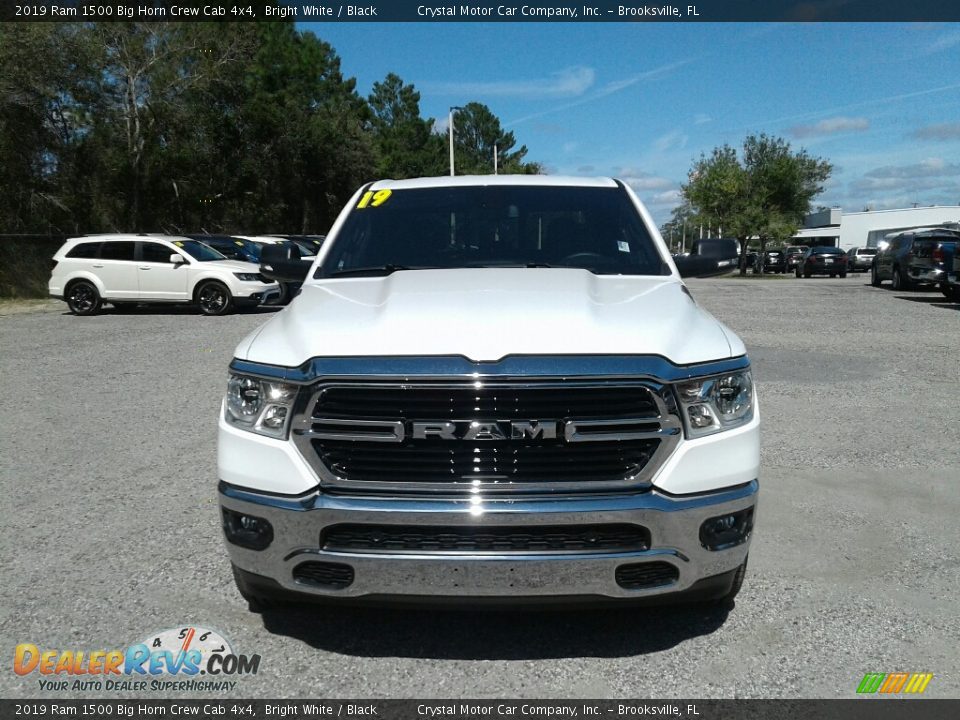 2019 Ram 1500 Big Horn Crew Cab 4x4 Bright White / Black Photo #8