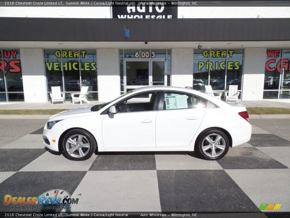 2016 Chevrolet Cruze Limited LT Summit White / Cocoa/Light Neutral Photo #1