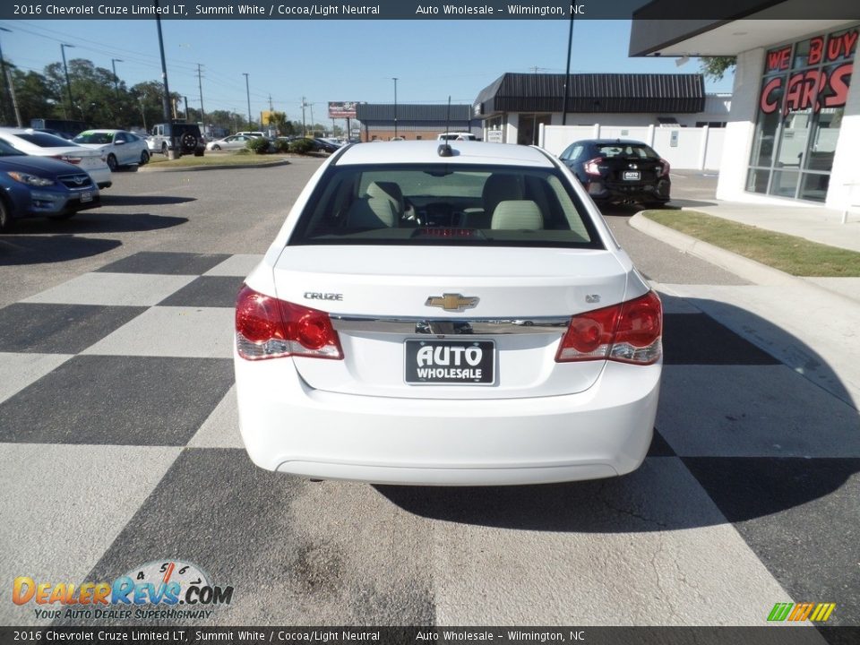 2016 Chevrolet Cruze Limited LT Summit White / Cocoa/Light Neutral Photo #4
