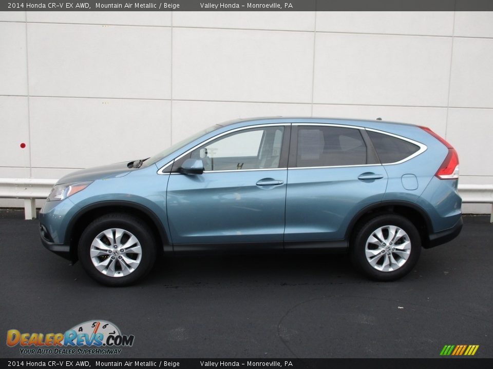 2014 Honda CR-V EX AWD Mountain Air Metallic / Beige Photo #2