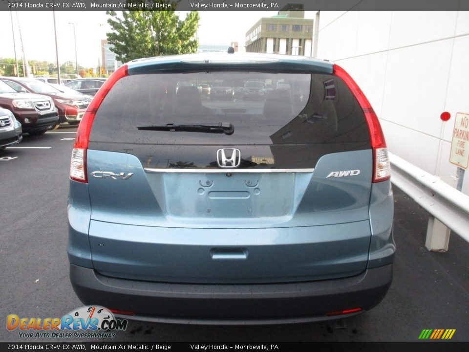 2014 Honda CR-V EX AWD Mountain Air Metallic / Beige Photo #4