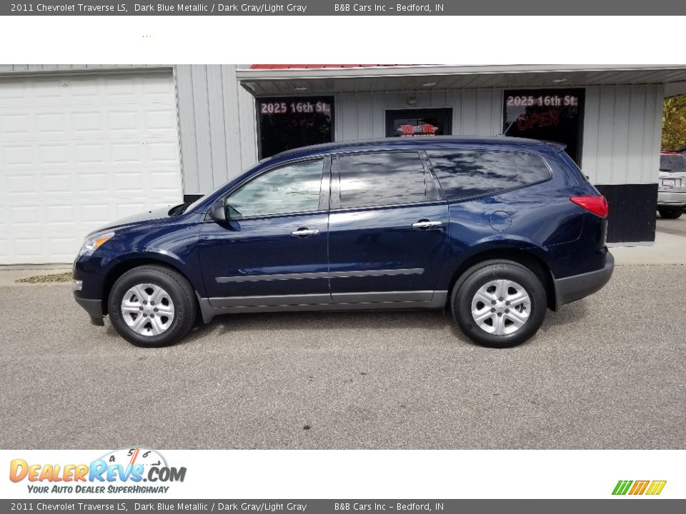 2011 Chevrolet Traverse LS Dark Blue Metallic / Dark Gray/Light Gray Photo #2