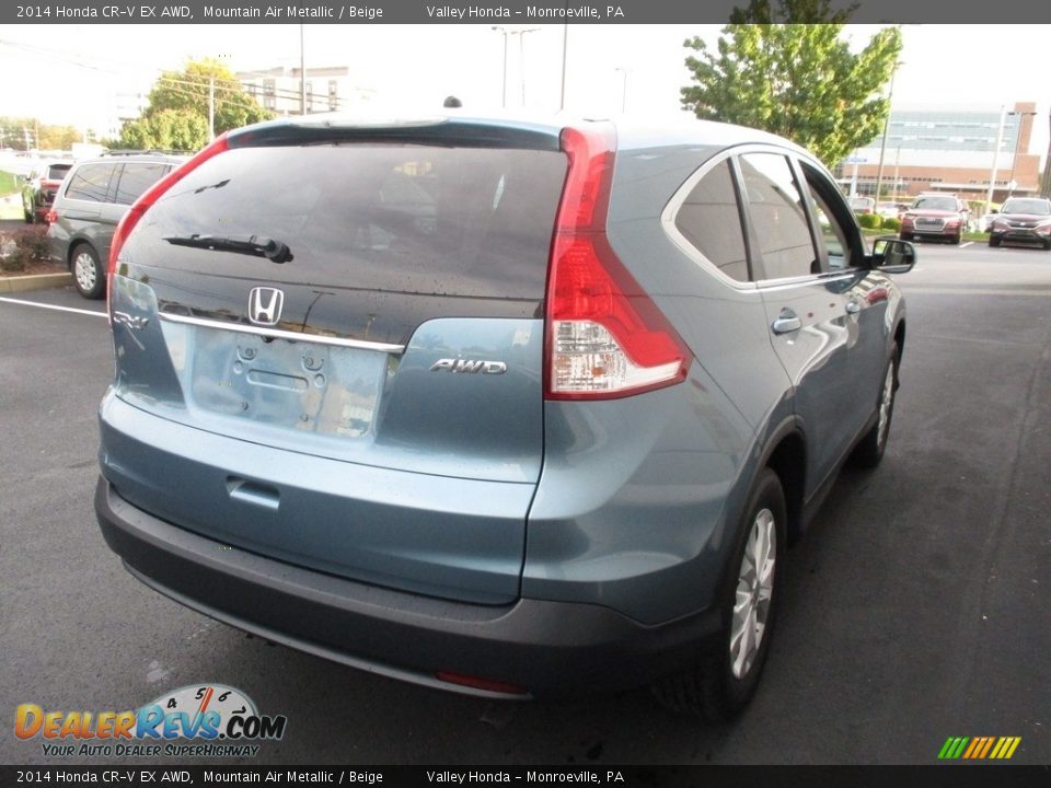2014 Honda CR-V EX AWD Mountain Air Metallic / Beige Photo #5