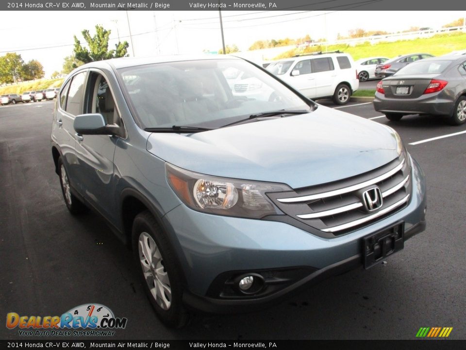 2014 Honda CR-V EX AWD Mountain Air Metallic / Beige Photo #7