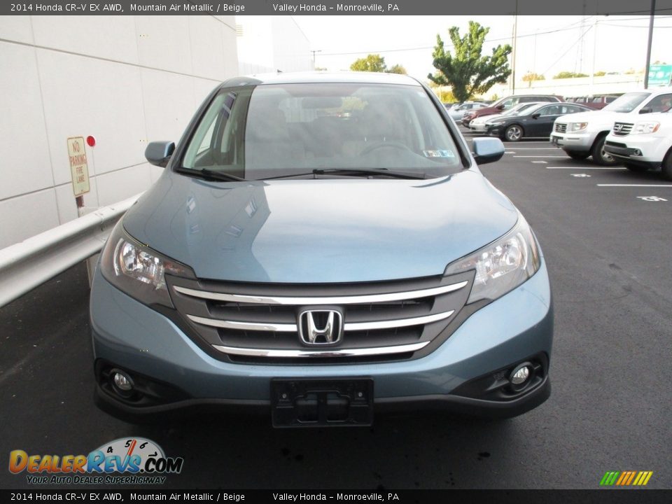 2014 Honda CR-V EX AWD Mountain Air Metallic / Beige Photo #8