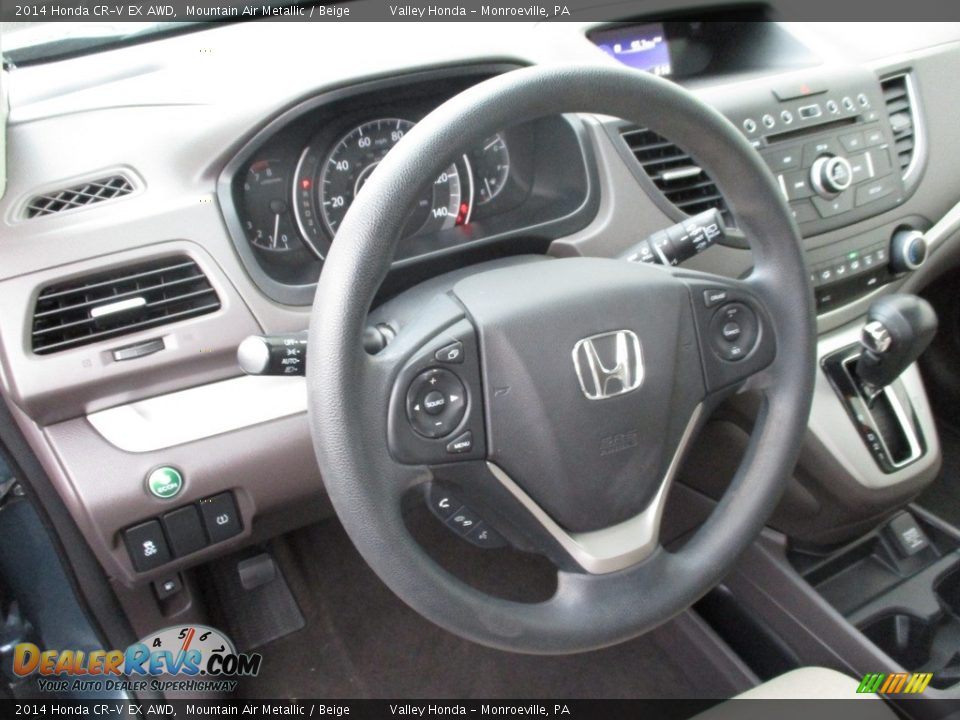 2014 Honda CR-V EX AWD Mountain Air Metallic / Beige Photo #14