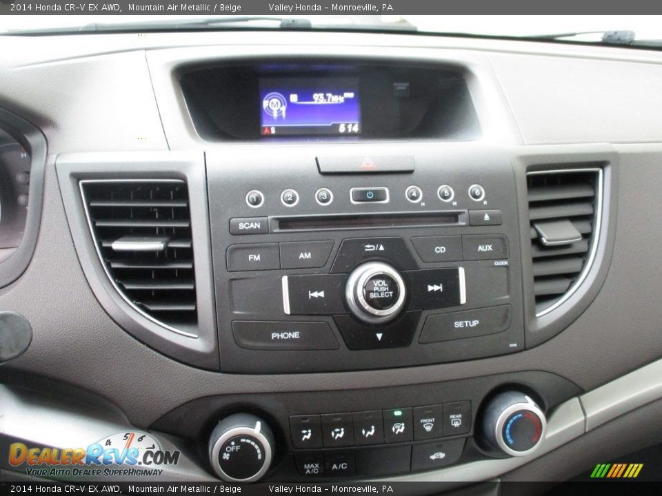 2014 Honda CR-V EX AWD Mountain Air Metallic / Beige Photo #16