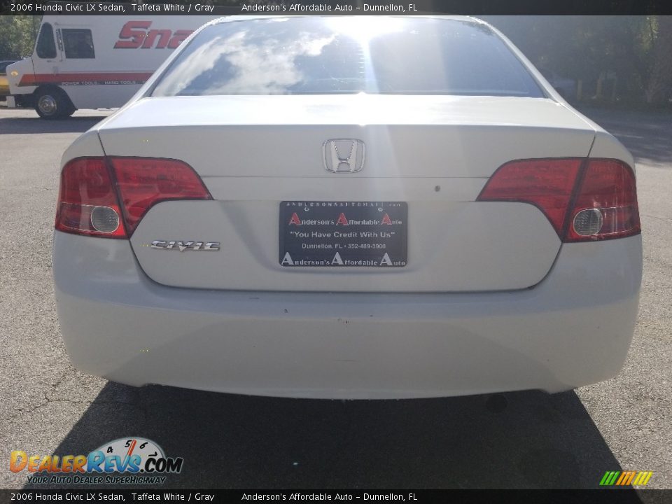 2006 Honda Civic LX Sedan Taffeta White / Gray Photo #4
