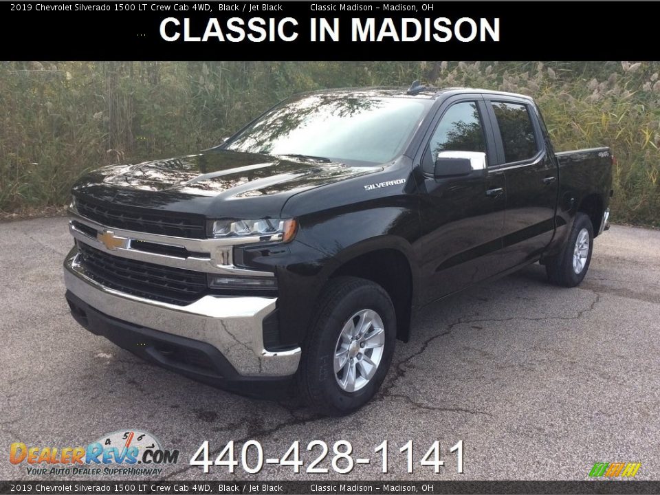 2019 Chevrolet Silverado 1500 LT Crew Cab 4WD Black / Jet Black Photo #1