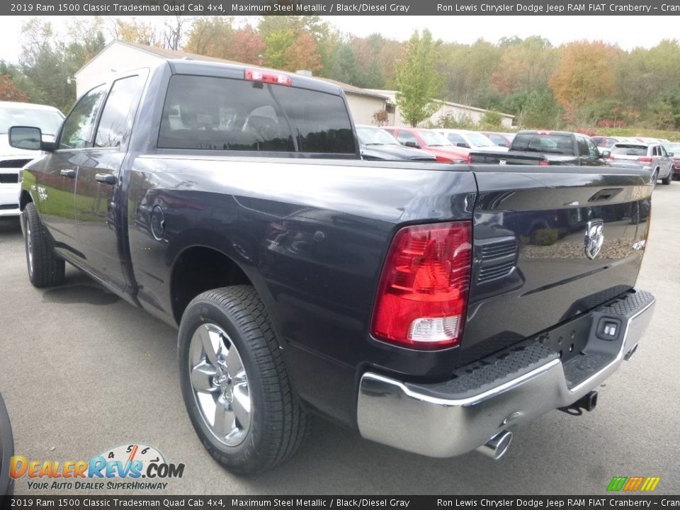 2019 Ram 1500 Classic Tradesman Quad Cab 4x4 Maximum Steel Metallic / Black/Diesel Gray Photo #3