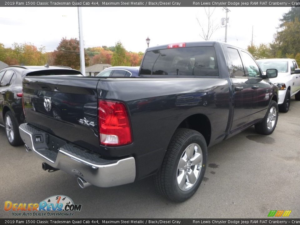 2019 Ram 1500 Classic Tradesman Quad Cab 4x4 Maximum Steel Metallic / Black/Diesel Gray Photo #4