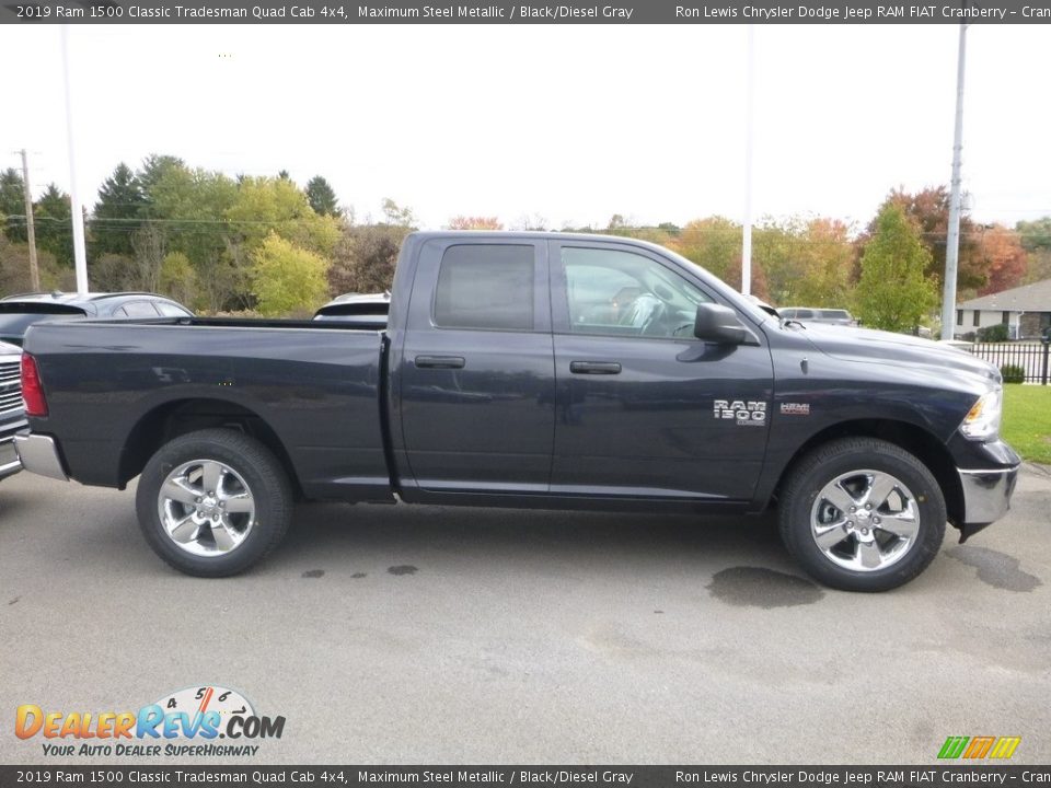 2019 Ram 1500 Classic Tradesman Quad Cab 4x4 Maximum Steel Metallic / Black/Diesel Gray Photo #5