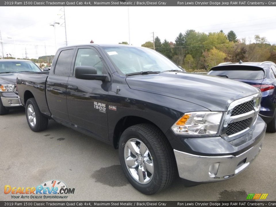 2019 Ram 1500 Classic Tradesman Quad Cab 4x4 Maximum Steel Metallic / Black/Diesel Gray Photo #6