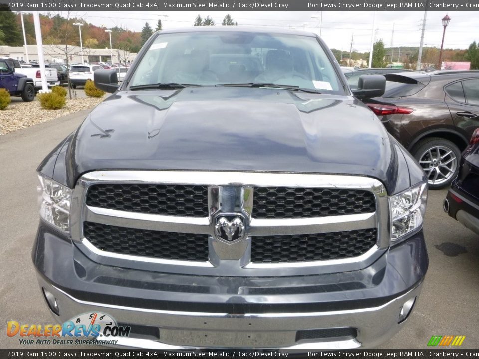2019 Ram 1500 Classic Tradesman Quad Cab 4x4 Maximum Steel Metallic / Black/Diesel Gray Photo #7