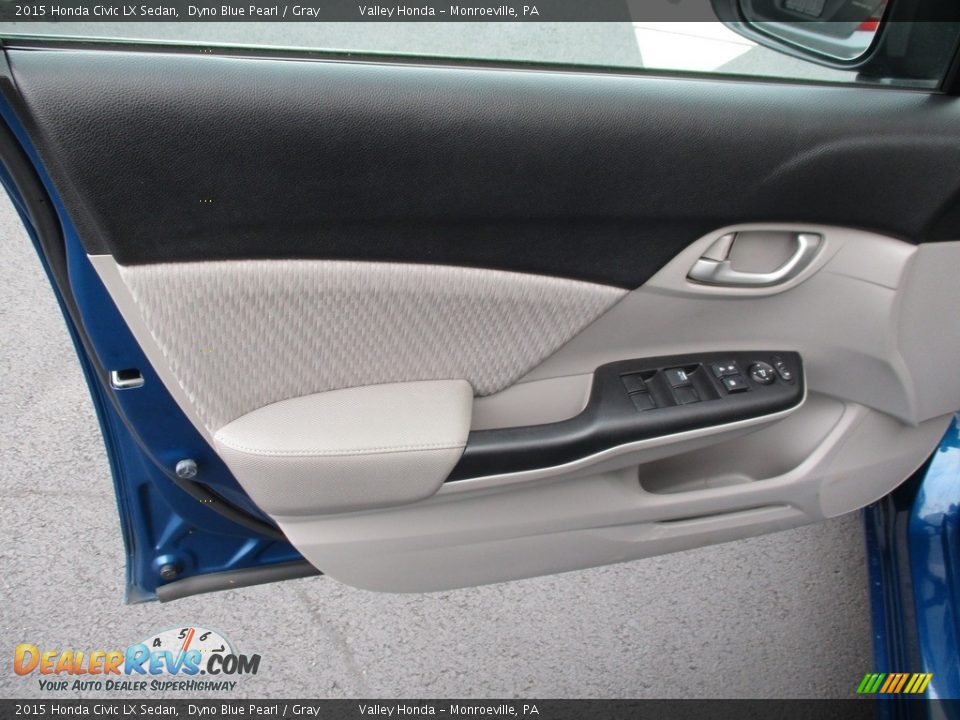 2015 Honda Civic LX Sedan Dyno Blue Pearl / Gray Photo #9