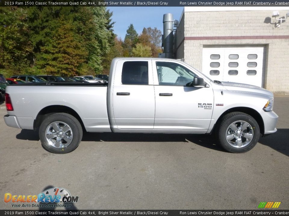 2019 Ram 1500 Classic Tradesman Quad Cab 4x4 Bright Silver Metallic / Black/Diesel Gray Photo #6