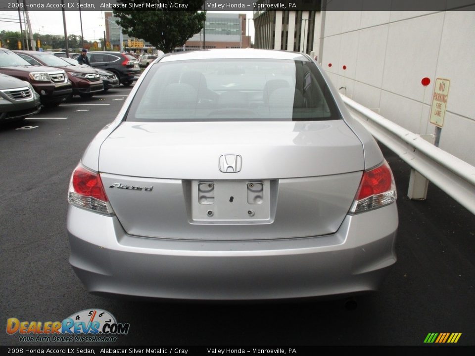 2008 Honda Accord LX Sedan Alabaster Silver Metallic / Gray Photo #4