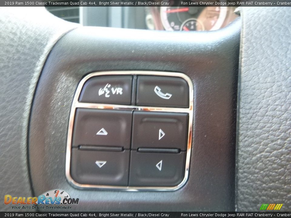 2019 Ram 1500 Classic Tradesman Quad Cab 4x4 Bright Silver Metallic / Black/Diesel Gray Photo #20