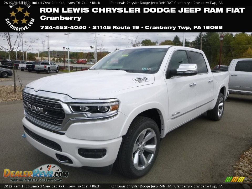 2019 Ram 1500 Limited Crew Cab 4x4 Ivory Tri–Coat / Black Photo #1