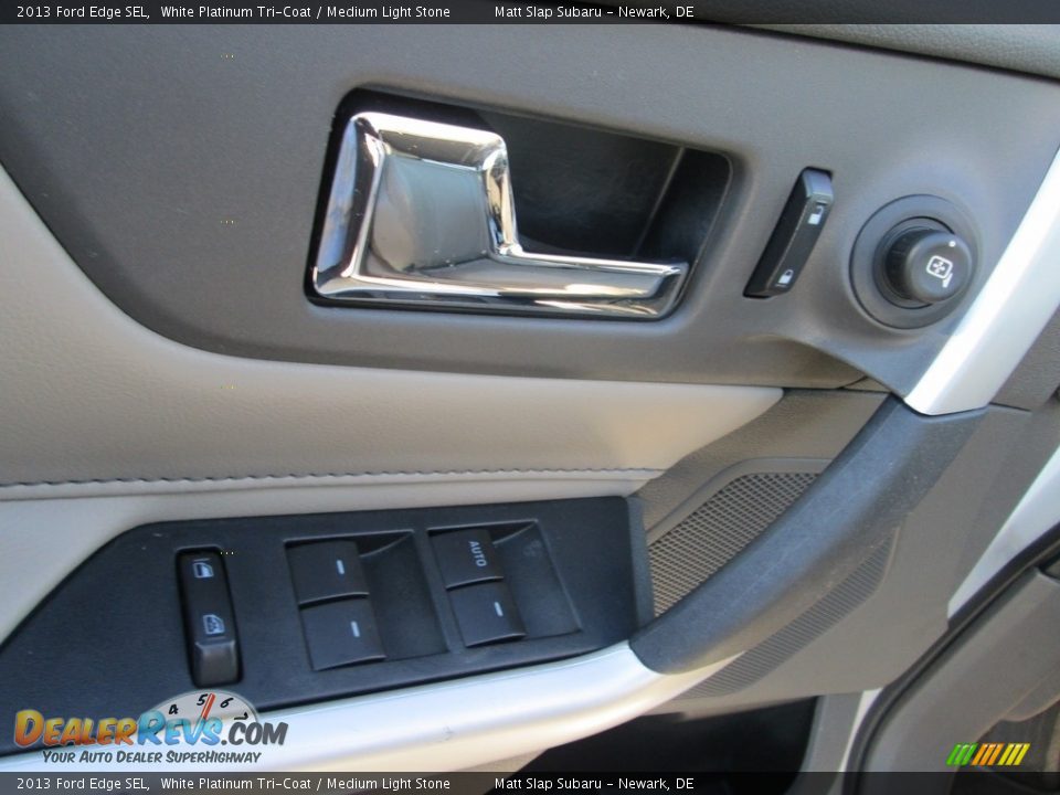 2013 Ford Edge SEL White Platinum Tri-Coat / Medium Light Stone Photo #15