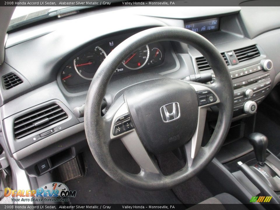 2008 Honda Accord LX Sedan Alabaster Silver Metallic / Gray Photo #12
