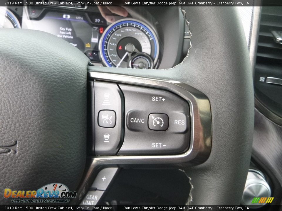 2019 Ram 1500 Limited Crew Cab 4x4 Ivory Tri–Coat / Black Photo #19
