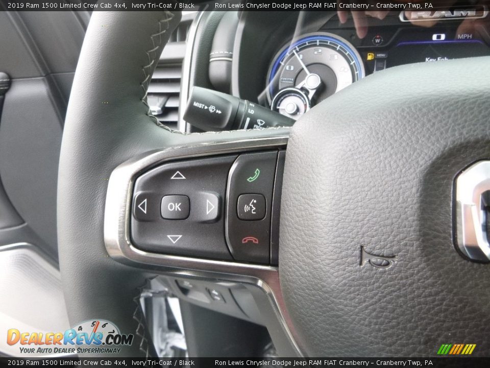 2019 Ram 1500 Limited Crew Cab 4x4 Ivory Tri–Coat / Black Photo #20