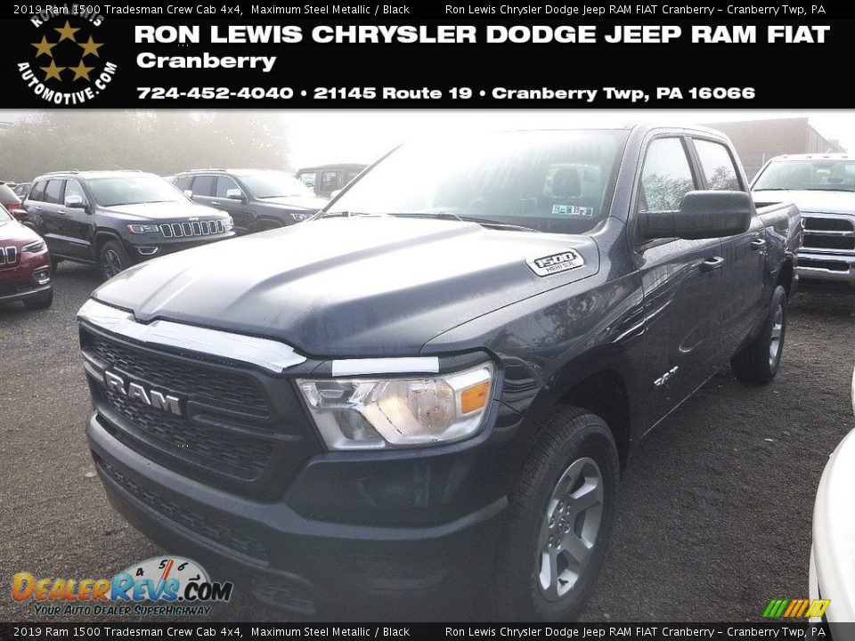 2019 Ram 1500 Tradesman Crew Cab 4x4 Maximum Steel Metallic / Black Photo #1