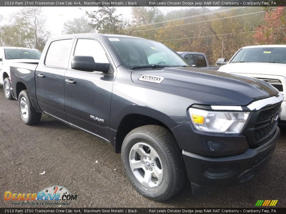 2019 Ram 1500 Tradesman Crew Cab 4x4 Maximum Steel Metallic / Black Photo #7