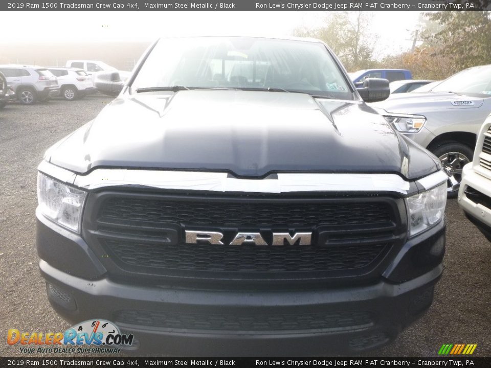 2019 Ram 1500 Tradesman Crew Cab 4x4 Maximum Steel Metallic / Black Photo #8