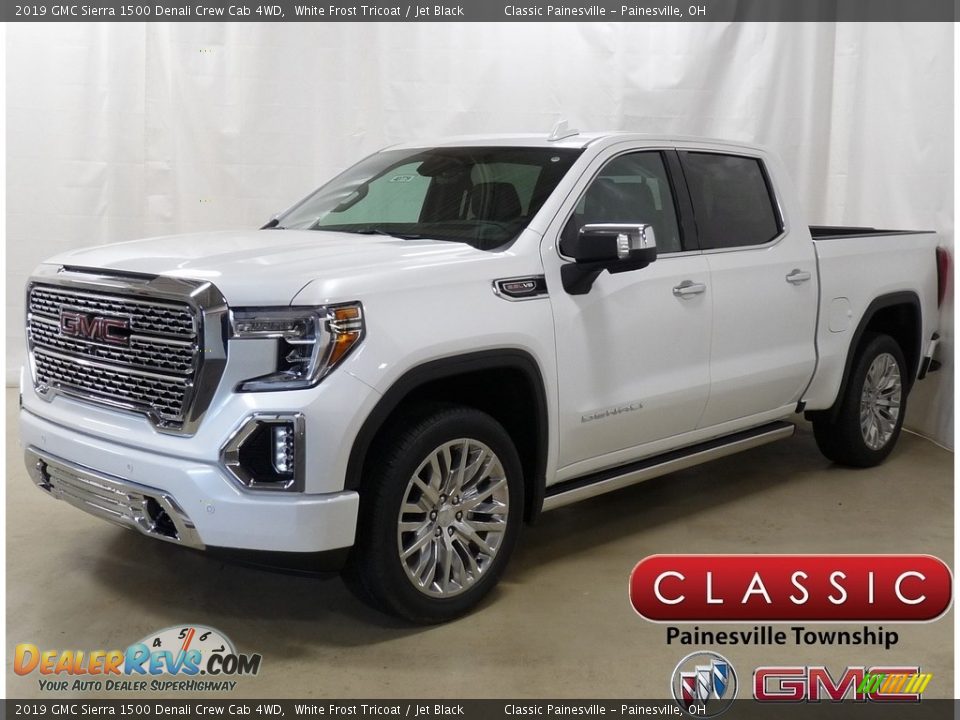 2019 GMC Sierra 1500 Denali Crew Cab 4WD White Frost Tricoat / Jet Black Photo #1