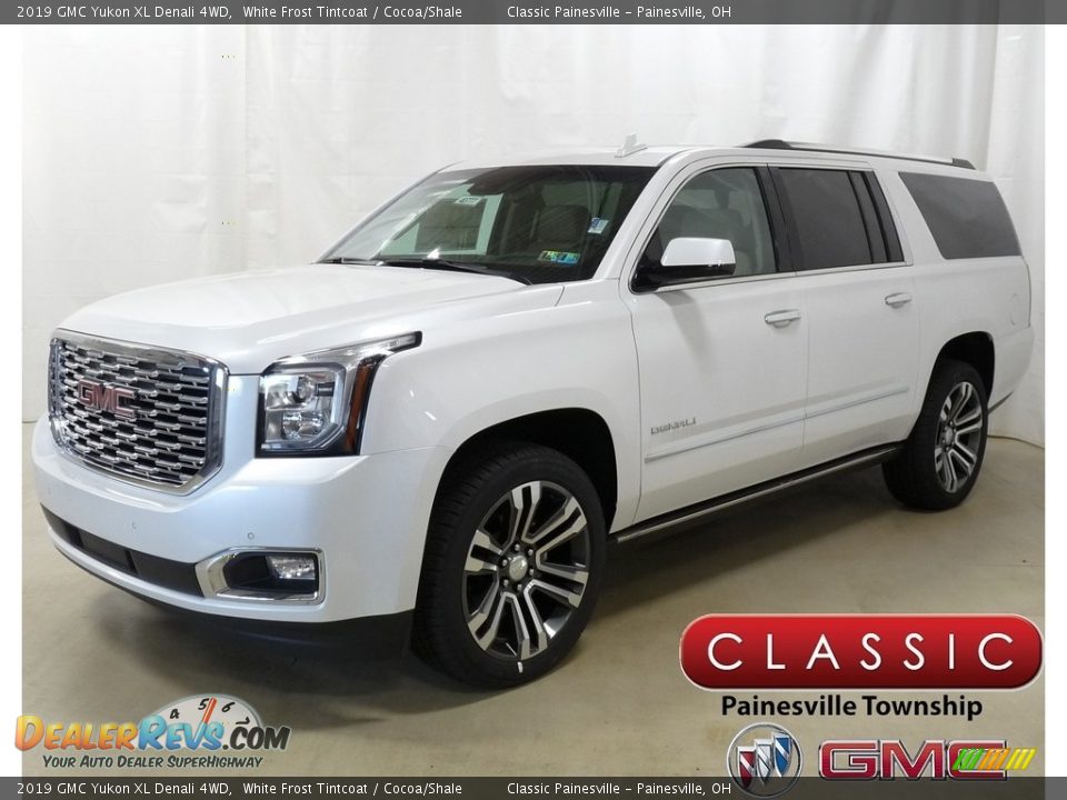 2019 GMC Yukon XL Denali 4WD White Frost Tintcoat / Cocoa/Shale Photo #1