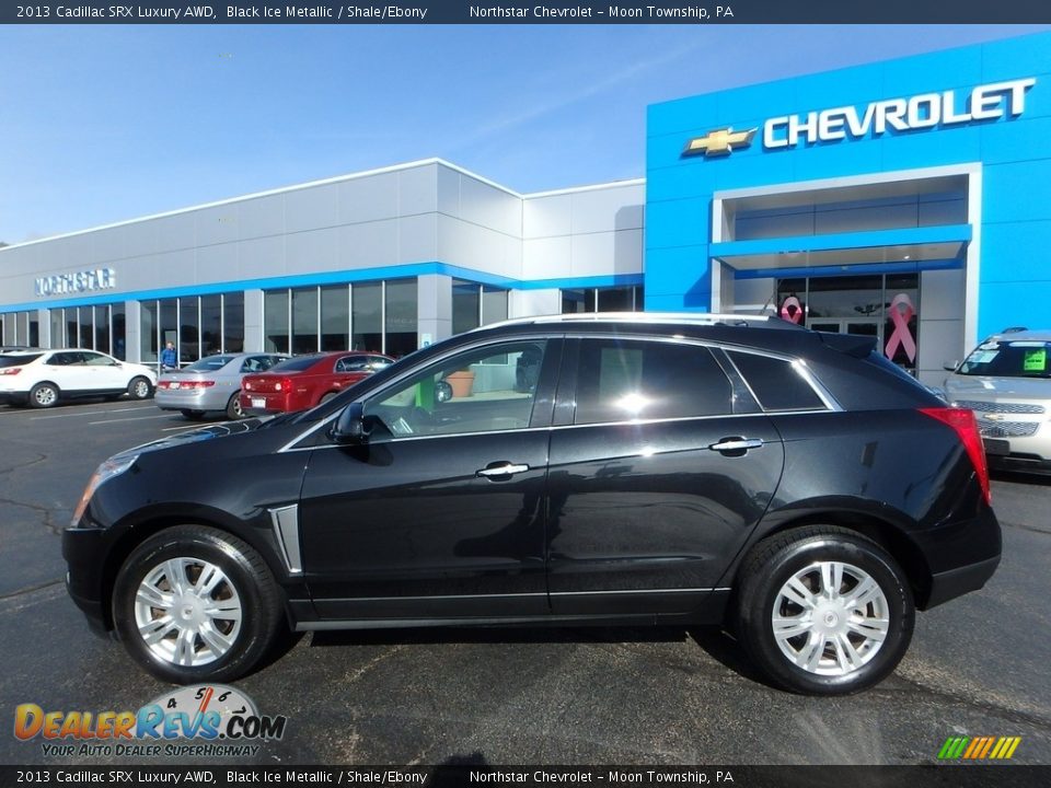 2013 Cadillac SRX Luxury AWD Black Ice Metallic / Shale/Ebony Photo #3