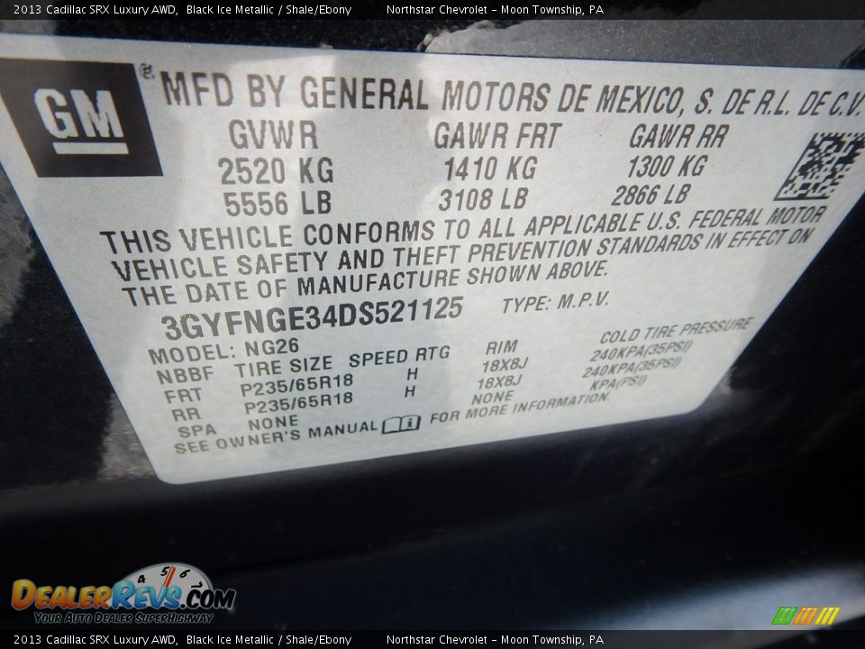 2013 Cadillac SRX Luxury AWD Black Ice Metallic / Shale/Ebony Photo #28