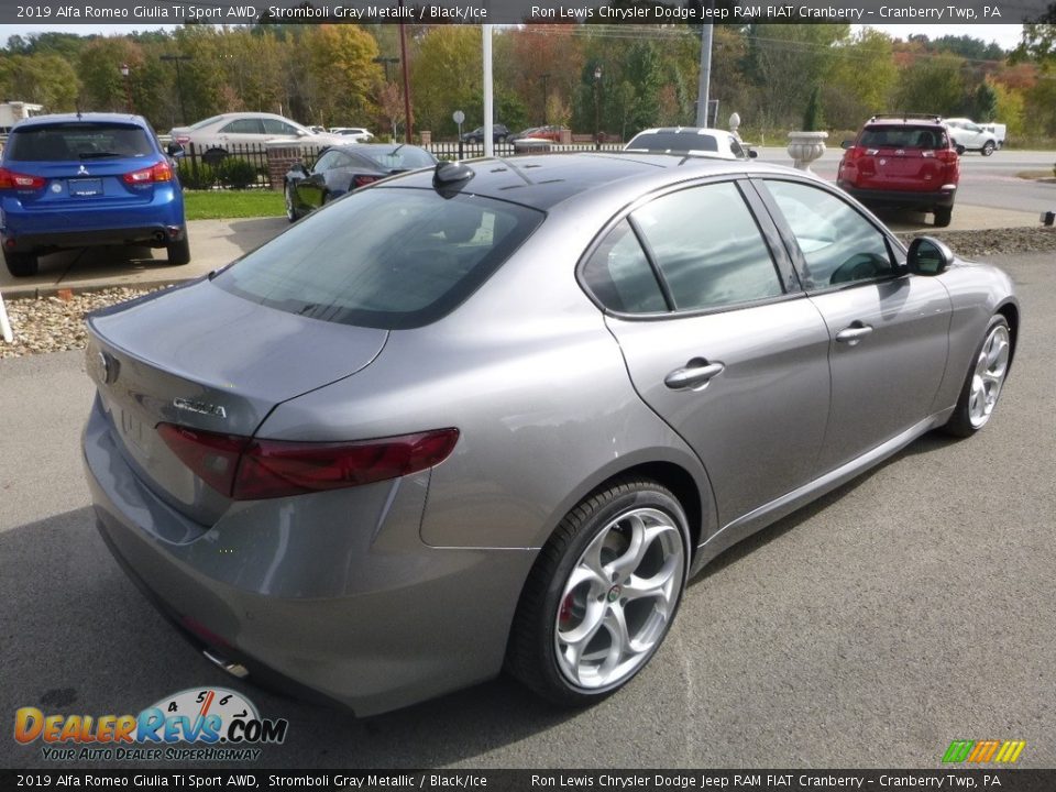 2019 Alfa Romeo Giulia Ti Sport AWD Stromboli Gray Metallic / Black/Ice Photo #8