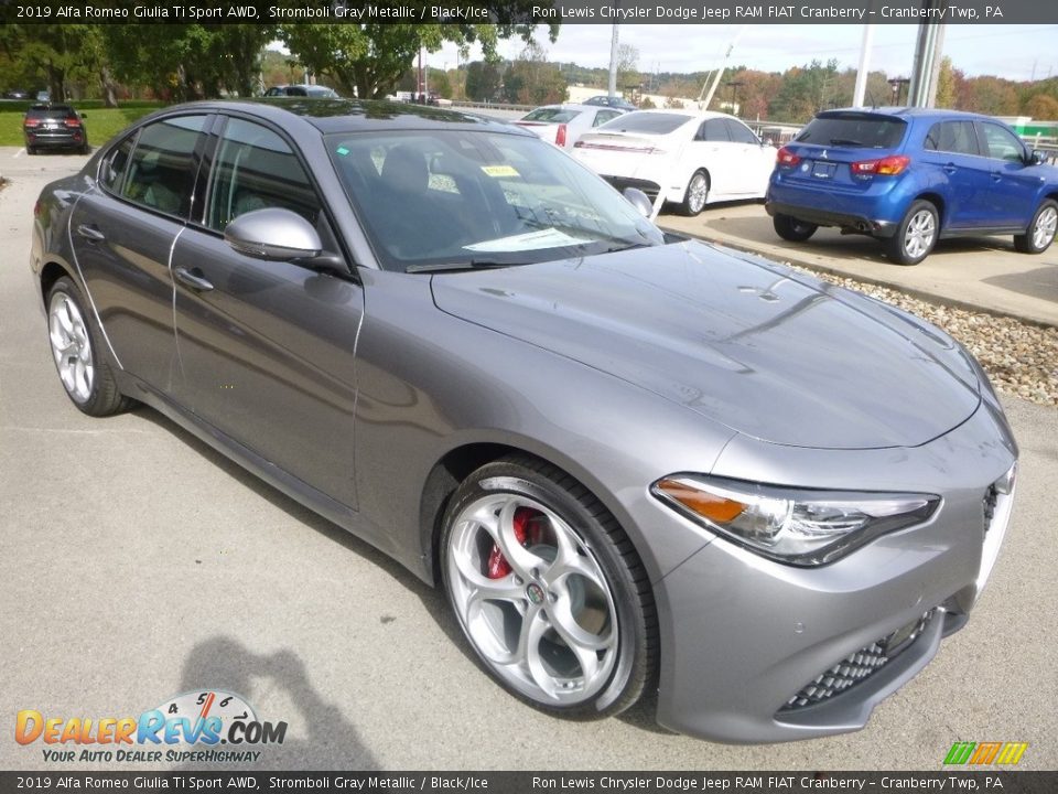 Stromboli Gray Metallic 2019 Alfa Romeo Giulia Ti Sport AWD Photo #11