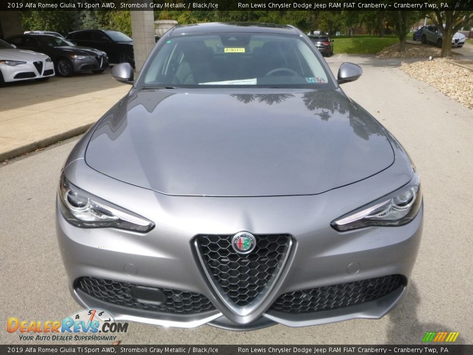 2019 Alfa Romeo Giulia Ti Sport AWD Stromboli Gray Metallic / Black/Ice Photo #13