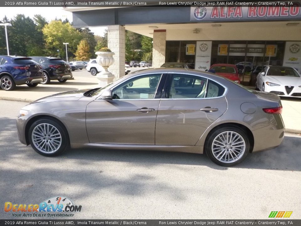 2019 Alfa Romeo Giulia Ti Lusso AWD Imola Titanium Metallic / Black/Crema Photo #4