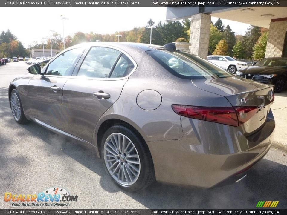 2019 Alfa Romeo Giulia Ti Lusso AWD Imola Titanium Metallic / Black/Crema Photo #6