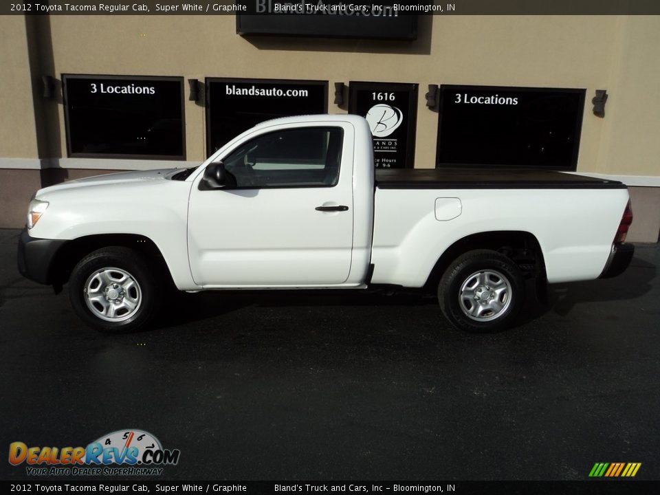 2012 Toyota Tacoma Regular Cab Super White / Graphite Photo #1