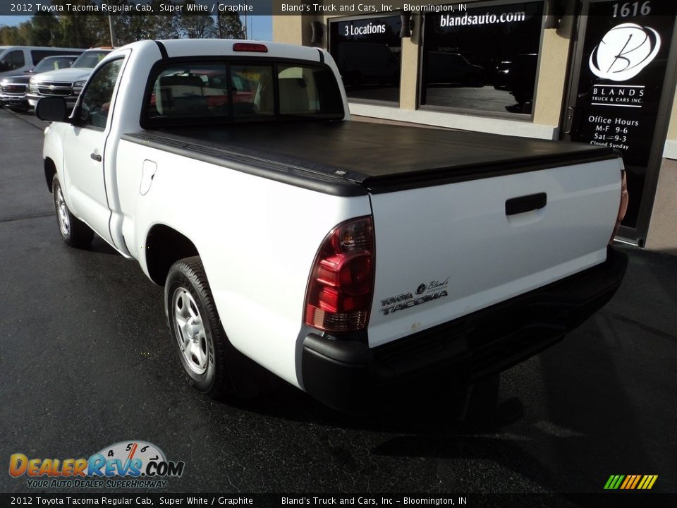 2012 Toyota Tacoma Regular Cab Super White / Graphite Photo #3