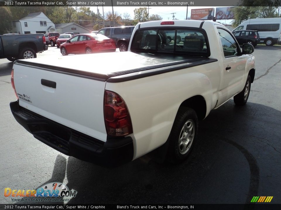 2012 Toyota Tacoma Regular Cab Super White / Graphite Photo #4