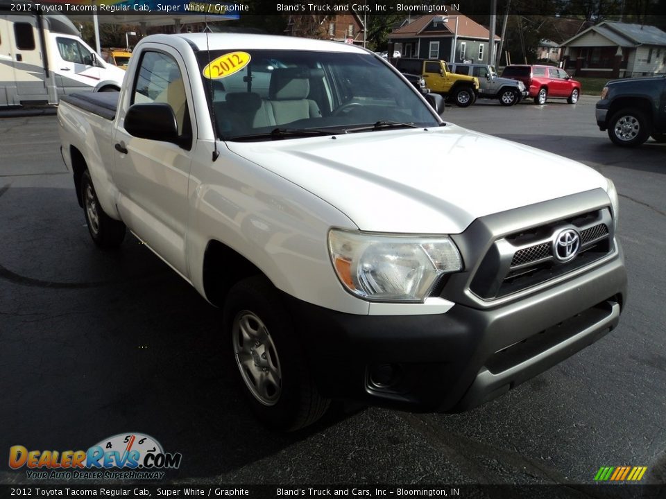 2012 Toyota Tacoma Regular Cab Super White / Graphite Photo #5