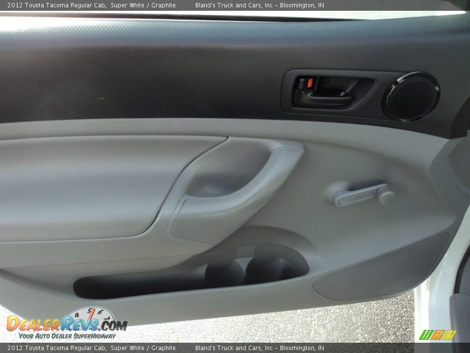 2012 Toyota Tacoma Regular Cab Super White / Graphite Photo #8