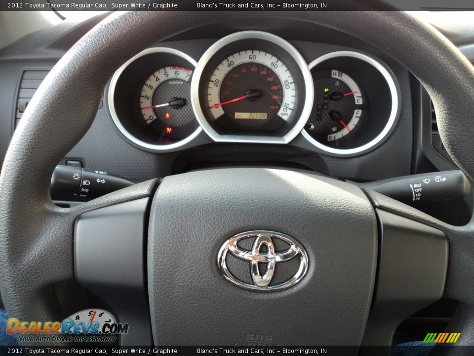 2012 Toyota Tacoma Regular Cab Super White / Graphite Photo #9