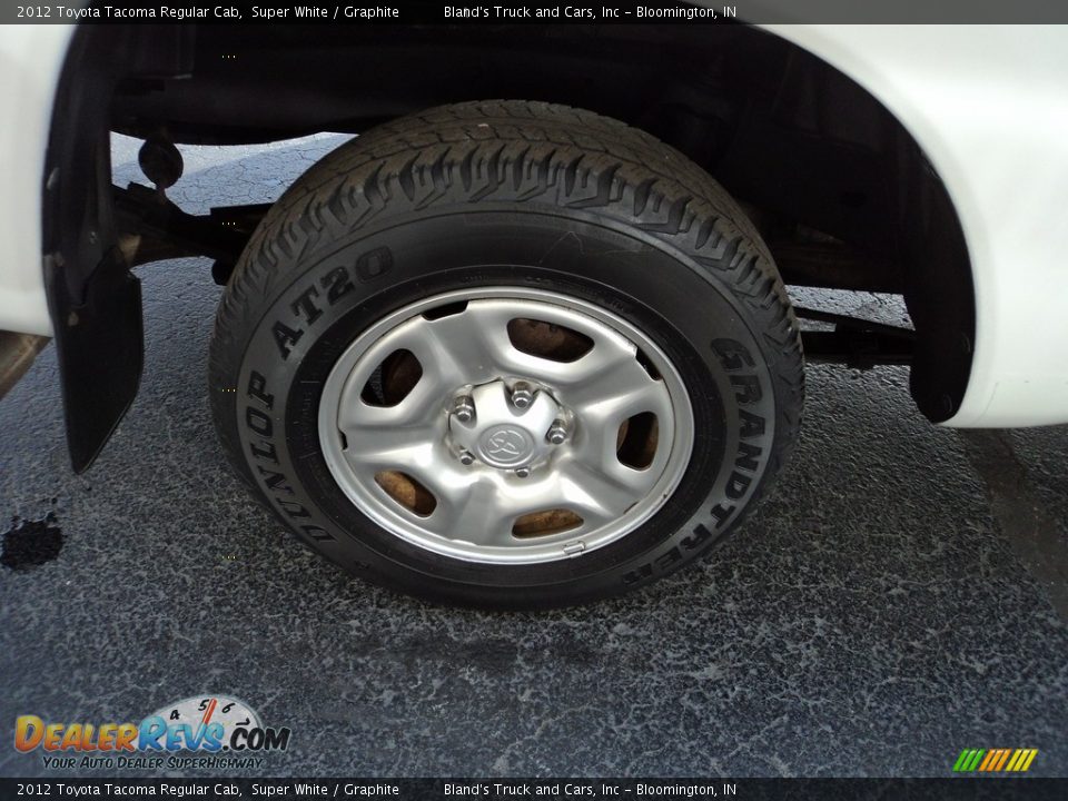 2012 Toyota Tacoma Regular Cab Super White / Graphite Photo #16